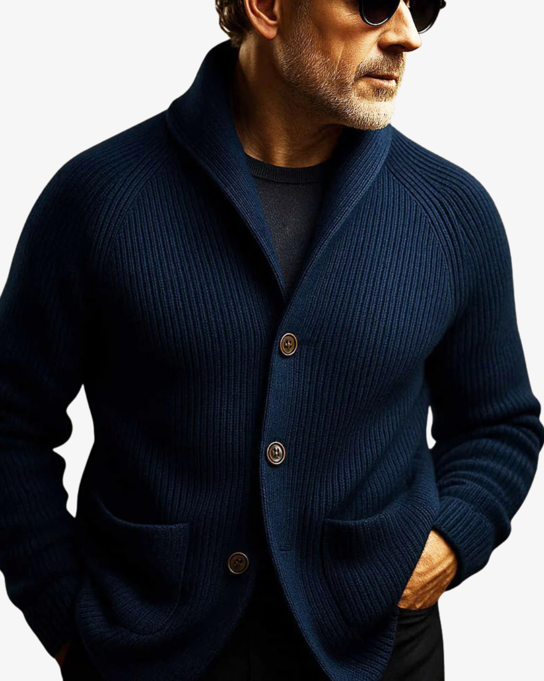 Tailored Knit Cardigan in Dark Grey – Casual Wear, Layering Essentials