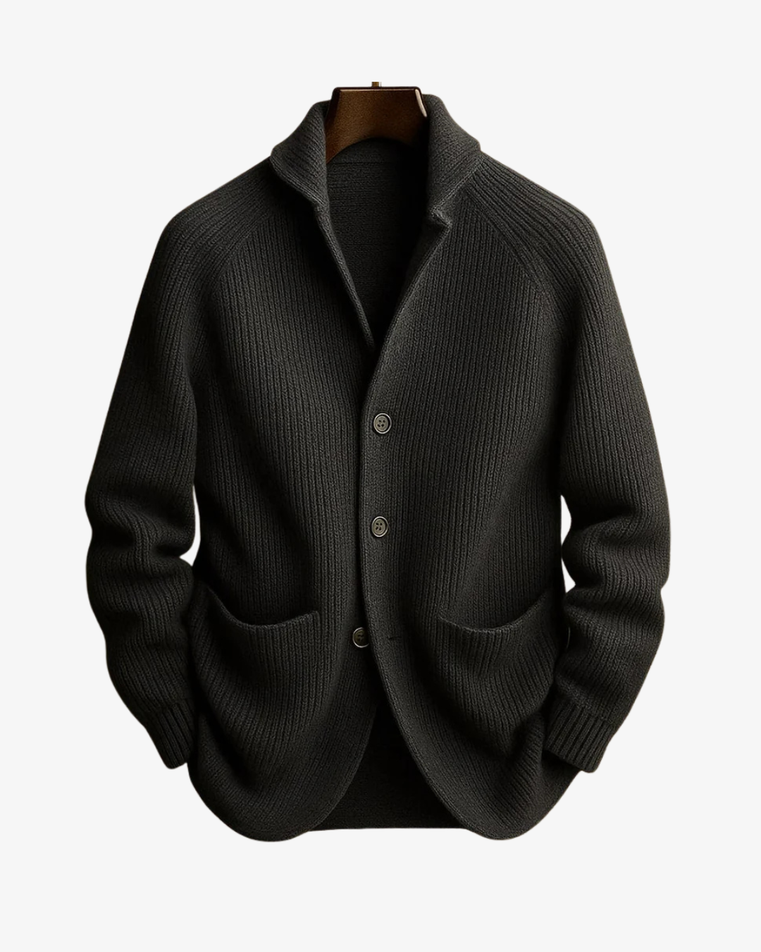 Tailored Knit Cardigan in Dark Grey – Casual Wear, Layering Essentials