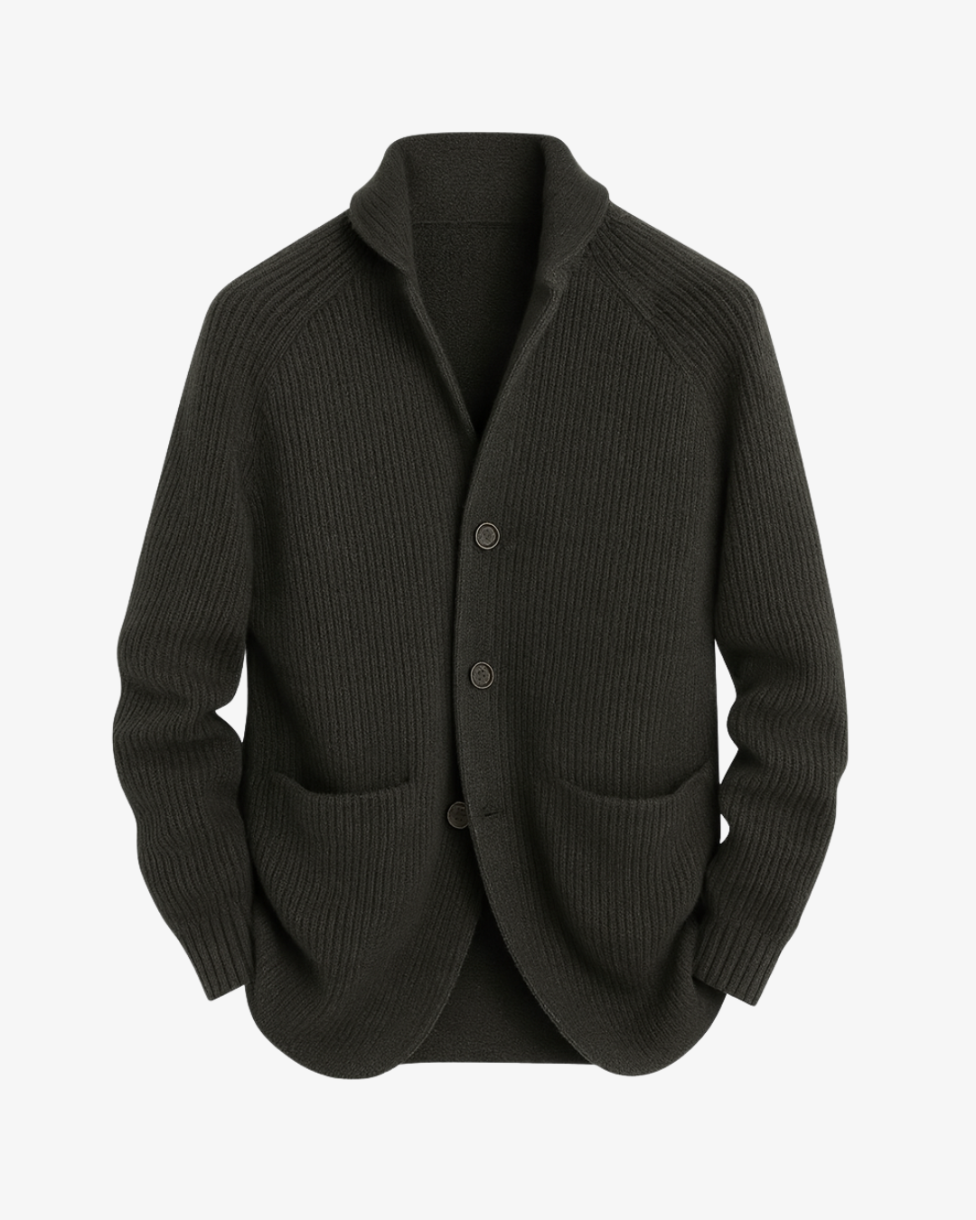 Tailored Knit Cardigan in Dark Grey – Casual Wear, Layering Essentials