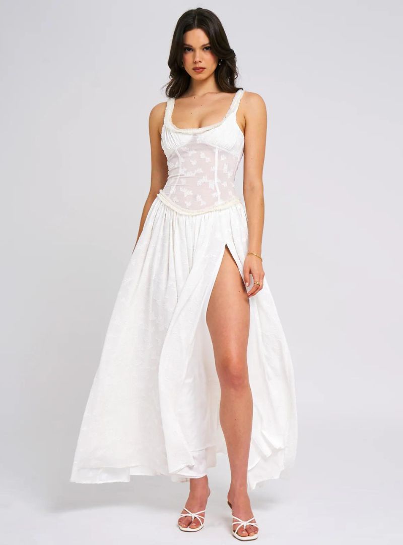 Floral Maxi Dress Women UK – Ruched Detail Evening Gown, Wedding Guest Cocktail