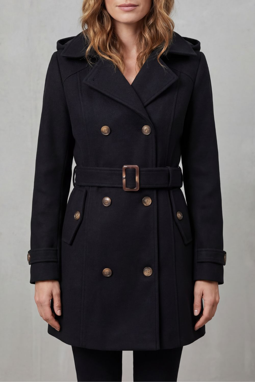 Women's Hooded Trench Coat, Custom Tailored Fit – Casual Wear, Outdoor Activities