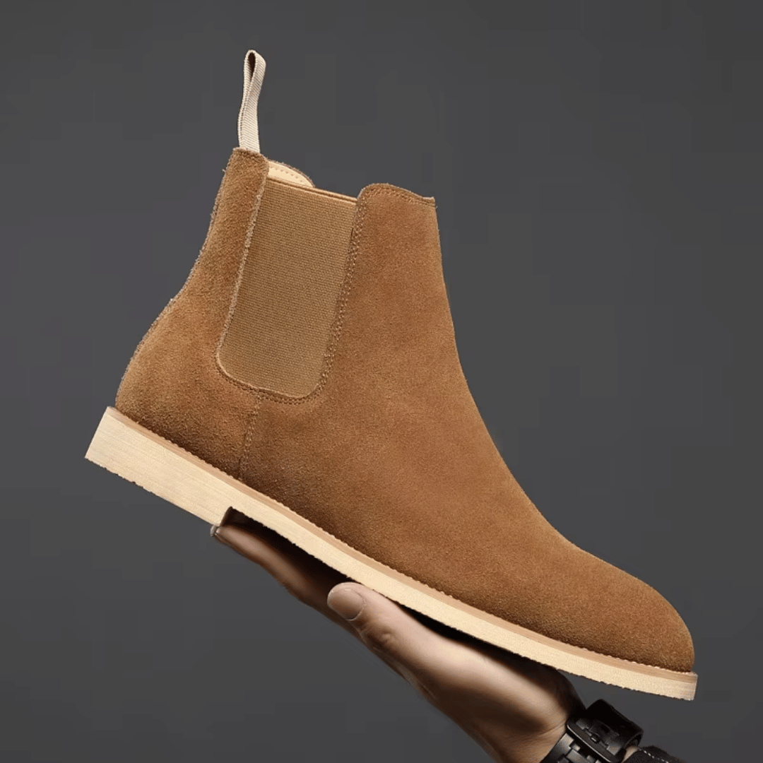 Men's Chelsea Boots with Elastic Gusset and Pull Tab – Casual, Office