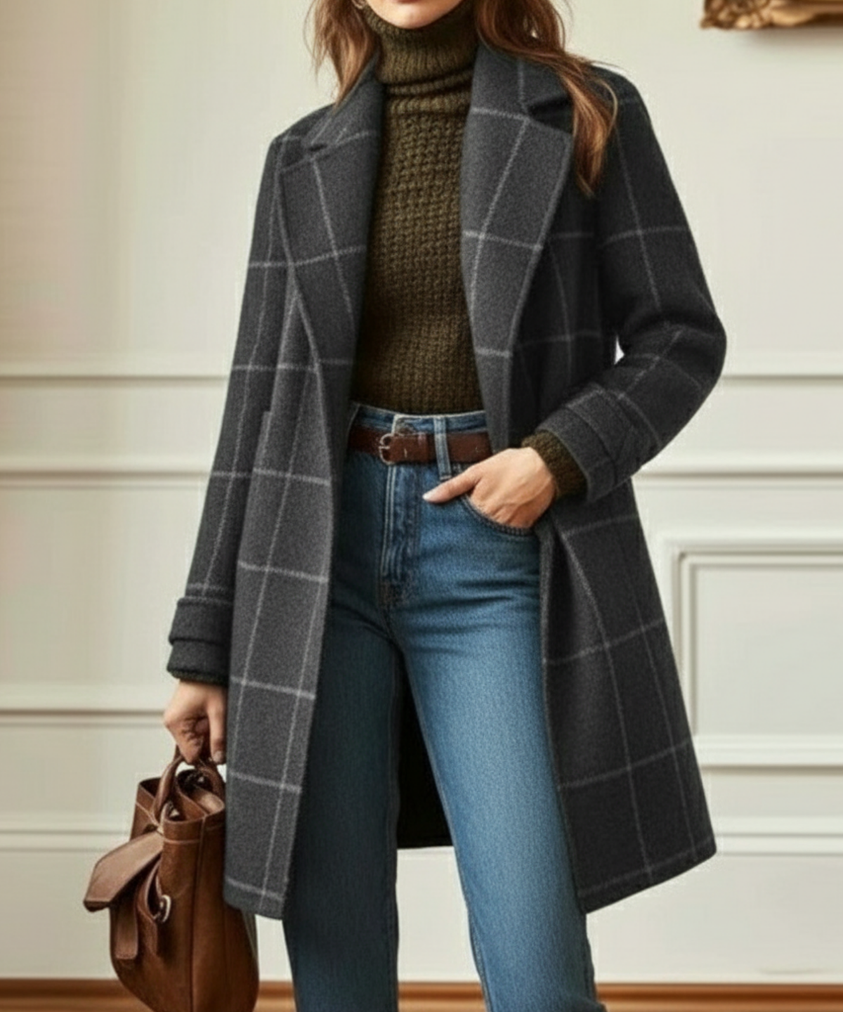 Wool Check Coat – Warm Layering, Stylish Everyday Wear