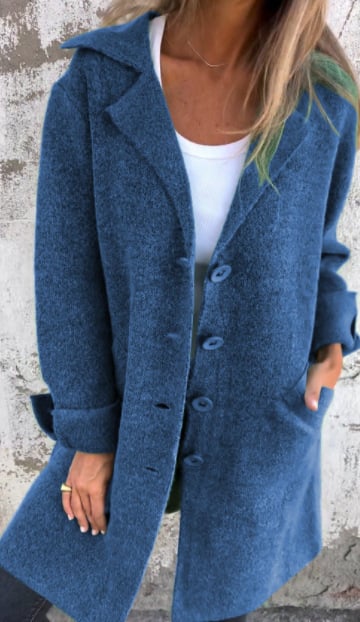 Jacket with Buttons in Soft Fabric – Office, Casual Wear