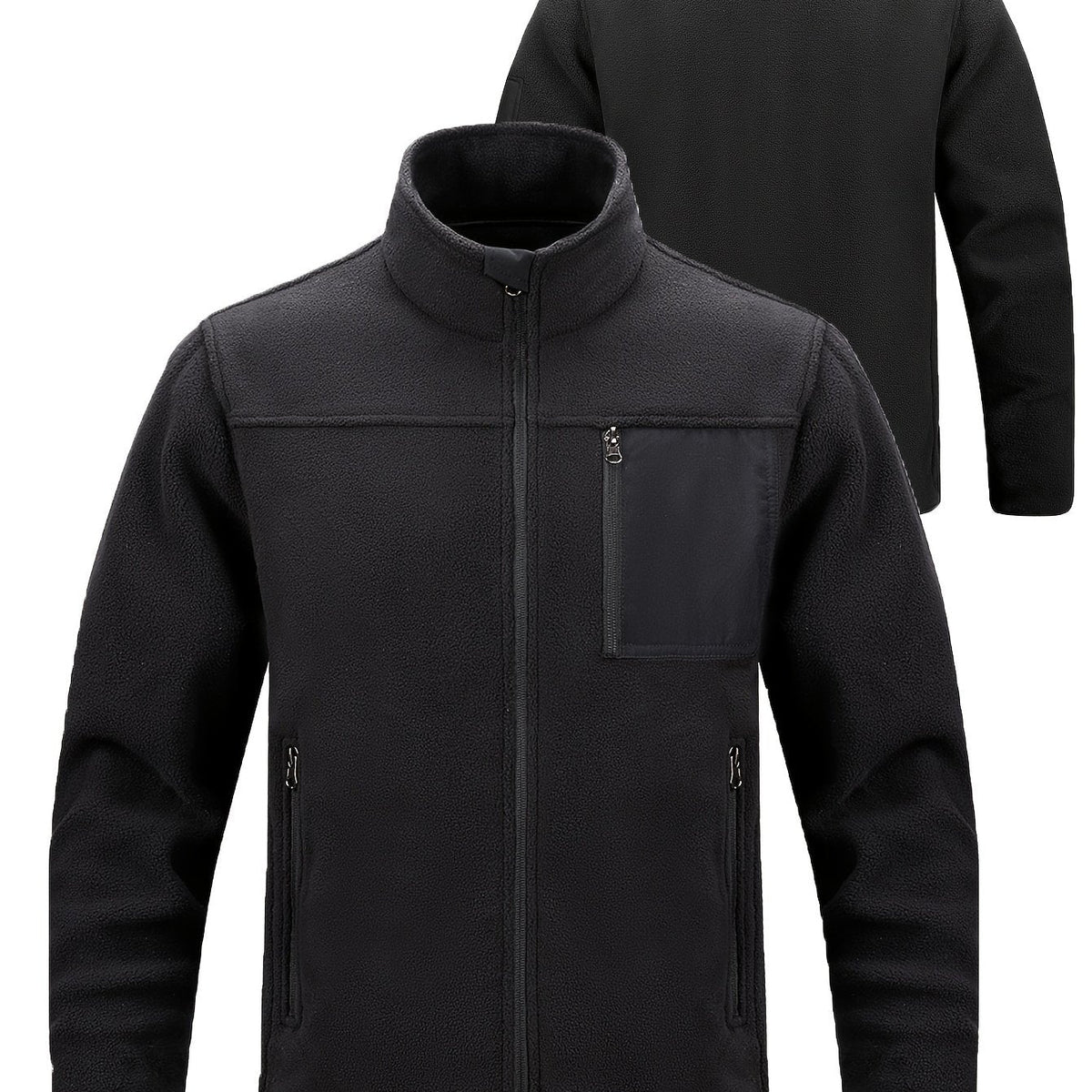 Rugged Full-Zip Outdoor Jacket – Cosy, Durable, Ideal for Camping, Hiking