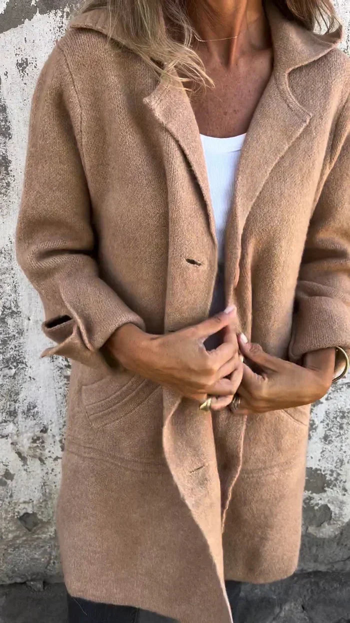 Jacket with Buttons in Soft Fabric – Office, Casual Wear