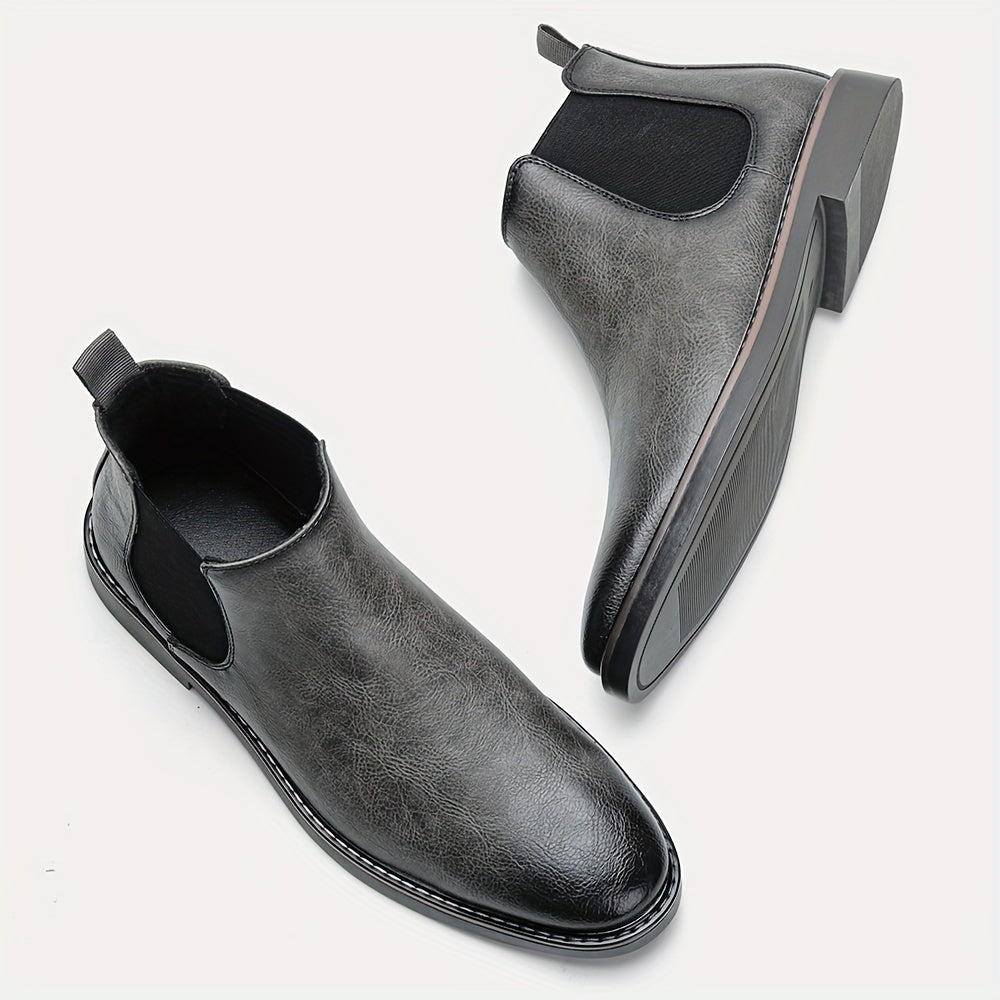 Men's Leather Chelsea Boots with Elastic Gussets – Casual, Everyday Wear
