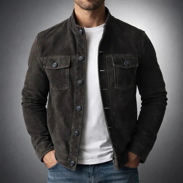 Classic Suede Pocket Jacket – Casual Wear, Everyday Style