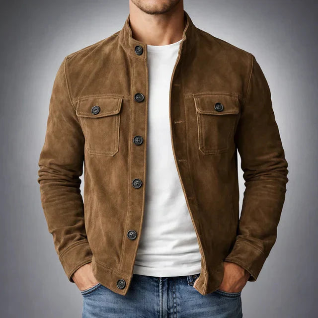 Classic Suede Pocket Jacket – Casual Wear, Everyday Style
