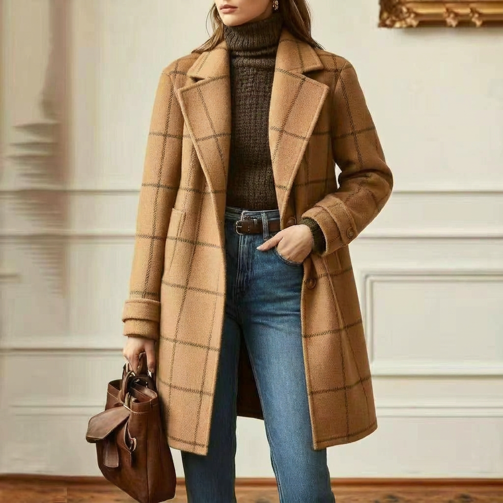 Wool Check Coat – Warm Layering, Stylish Everyday Wear