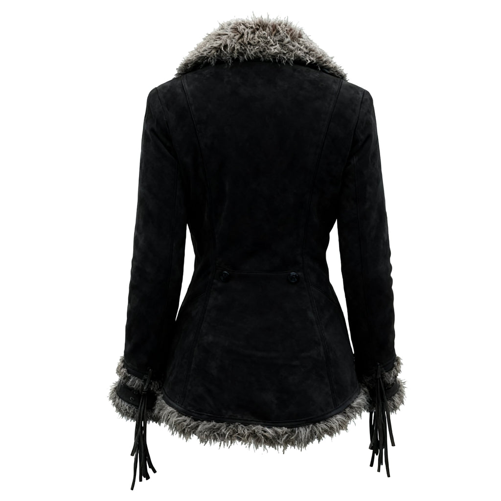 Shearling-Trimmed Jacket for Winter | Stylish Suede – Outdoor, Casual