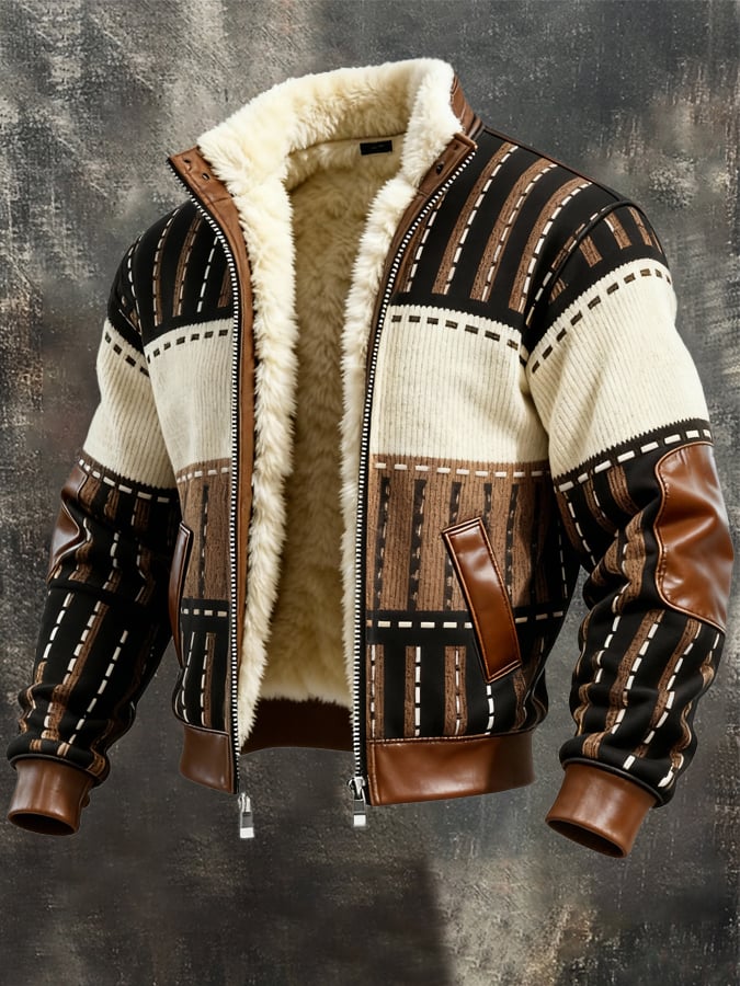 Sherpa-Lined Zip Jacket | Warm, Stylish, Casual – Outdoor, Everyday Wear