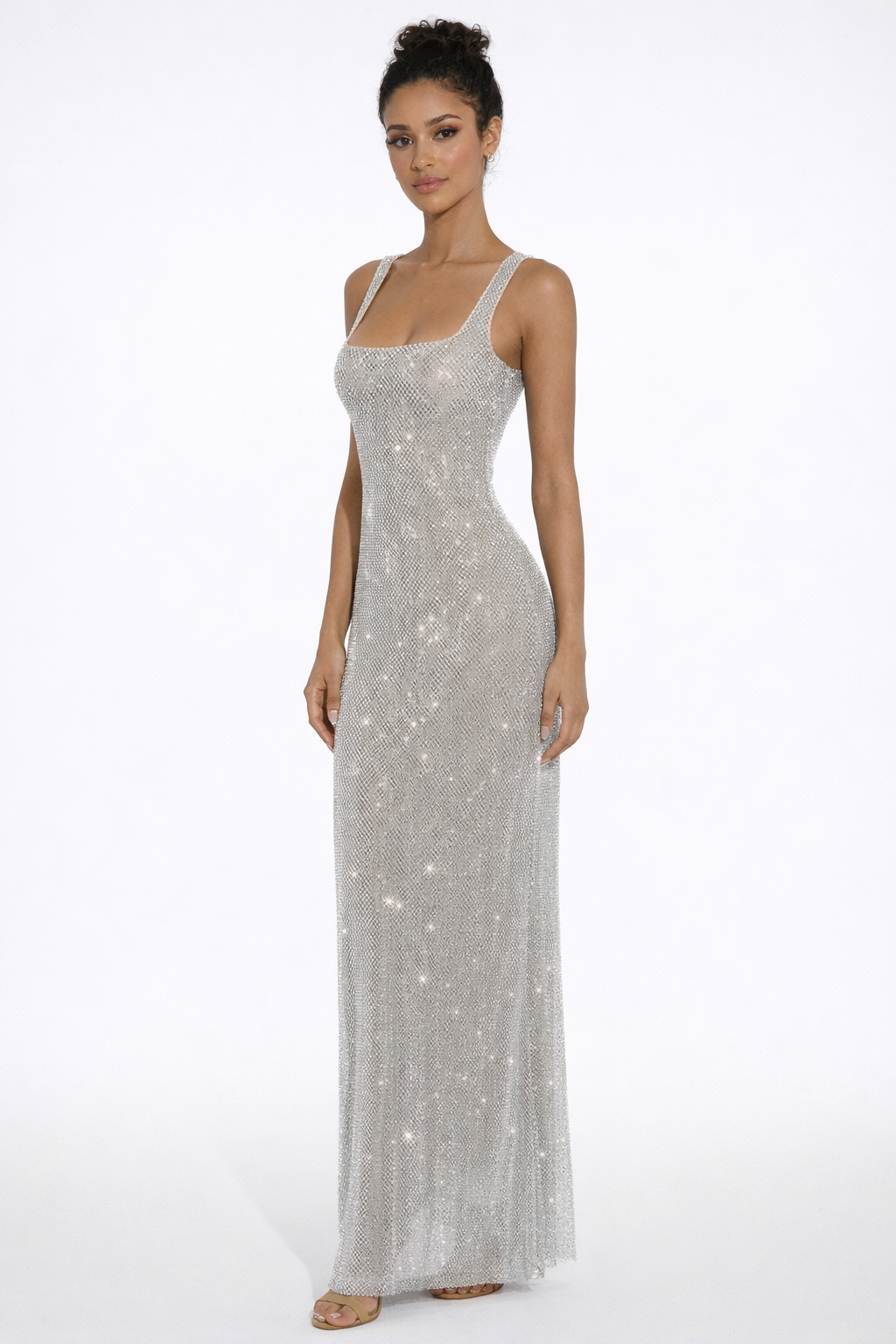 Square-Neck Maxi Dress – Square Neck, Occasion Gown for Weddings & Events