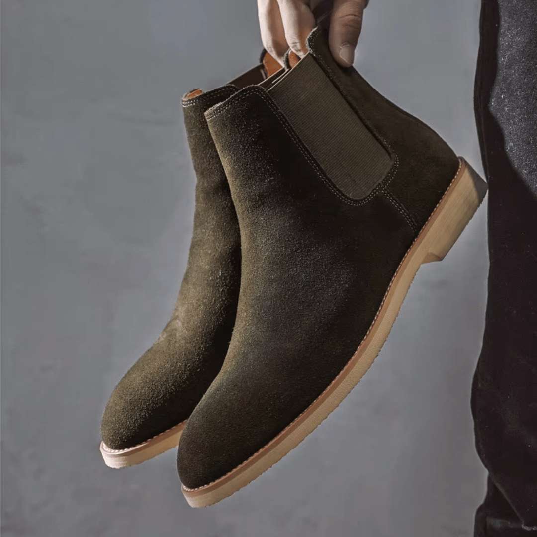 Men's Chelsea Boots with Elastic Gusset and Pull Tab – Casual, Office
