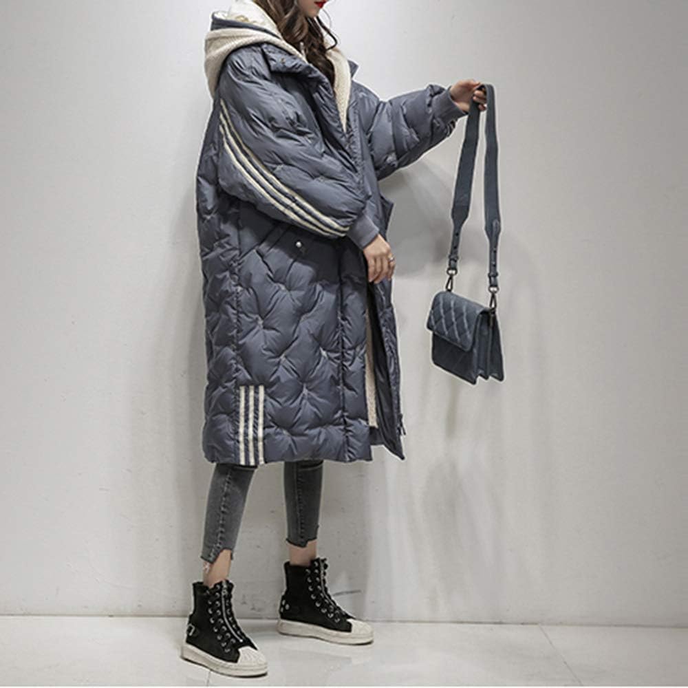 Down Jacket with Hood, Quilted Design, Grey – Casual Wear, Outdoor Activities