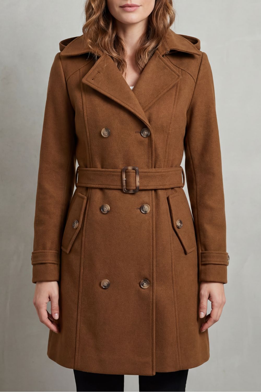 Women's Hooded Trench Coat, Custom Tailored Fit – Casual Wear, Outdoor Activities