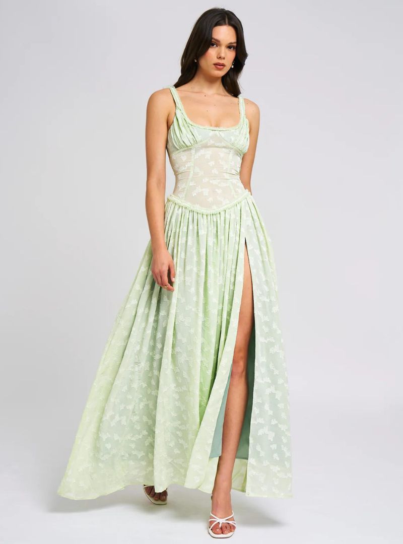 Floral Maxi Dress Women UK – Ruched Detail Evening Gown, Wedding Guest Cocktail