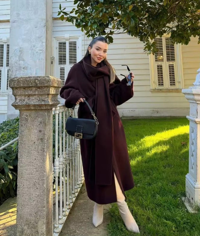 Bordeaux Wrap Coat – Stylish Women's Outerwear, Perfect for Everyday Wear, Casual Outings