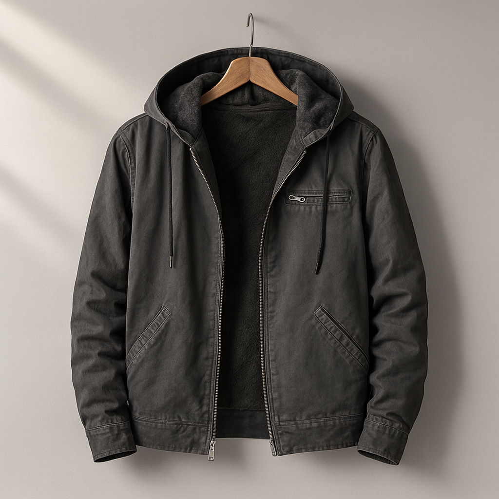 Lined Jacket in Brown and Green – Casual Wear, Outdoor Activities