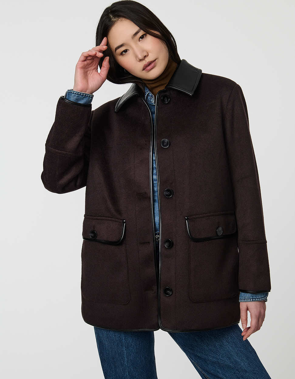 Utility Coat with Pockets – Casual Wear, Cold Weather