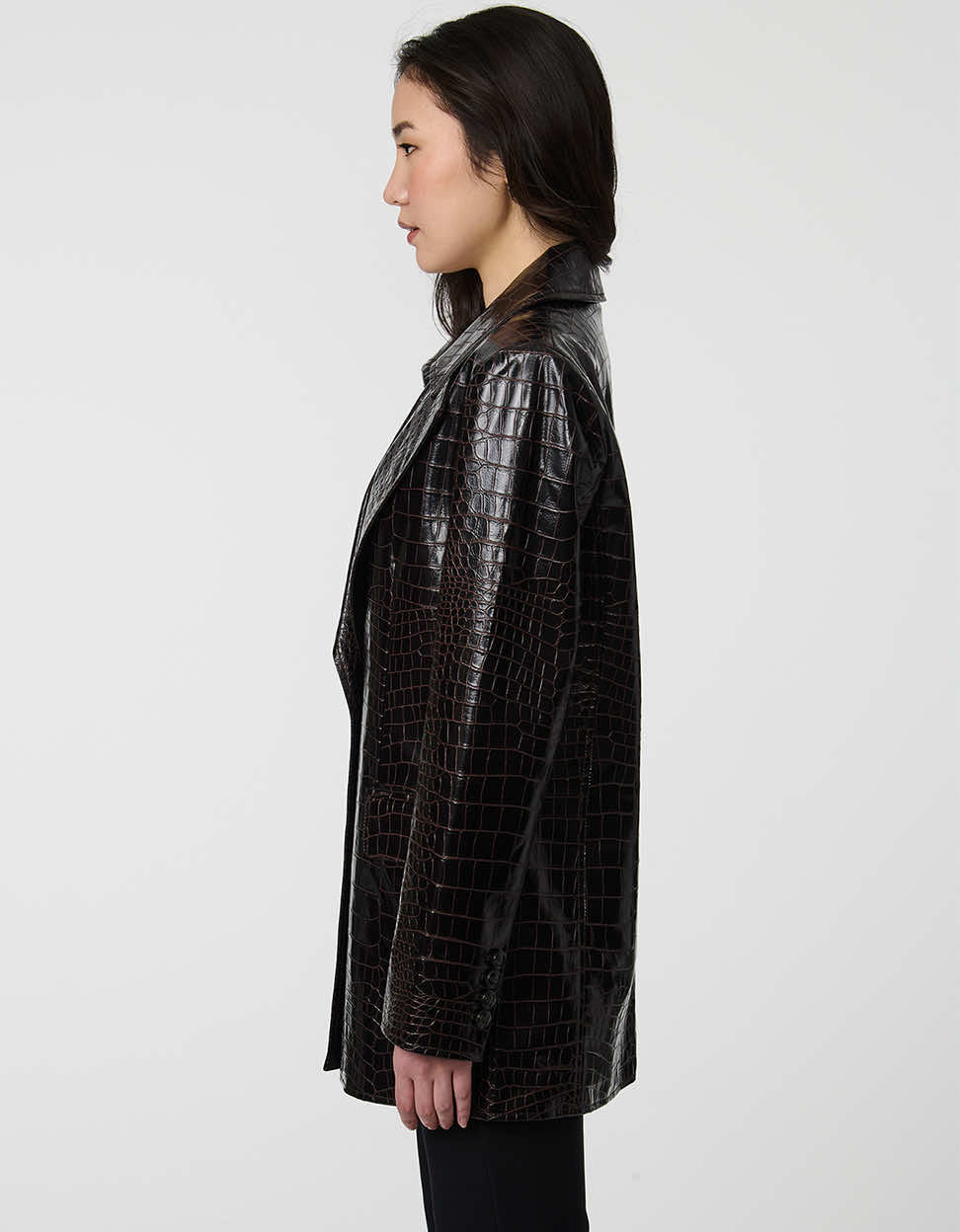 Croc Embossed Blazer – Office, Evening Wear