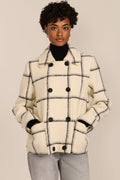 Double-Breasted Bouclé Jacket – Casual Wear, Stylish Layering