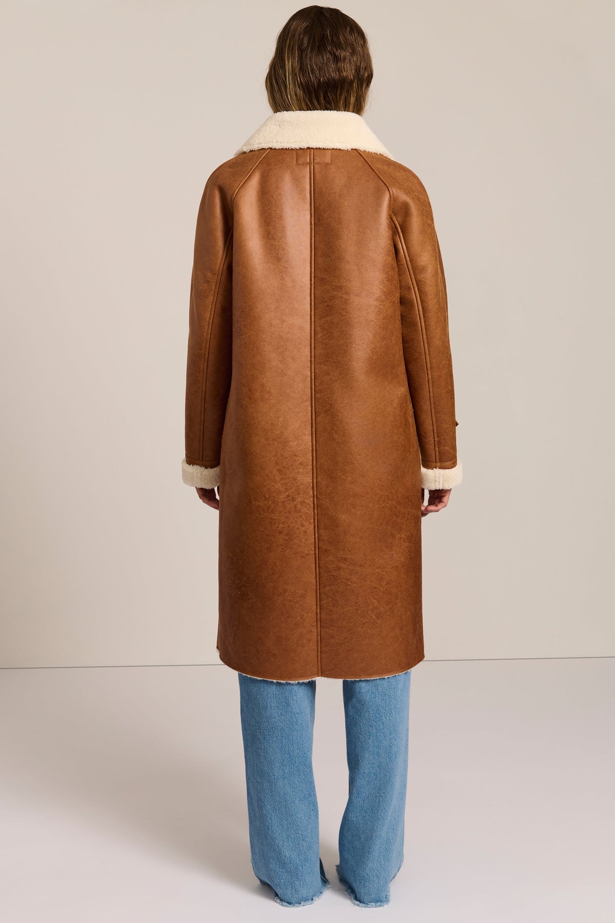 Faux Shearling Coat in Brown – Winter Warmth, Stylish Outerwear