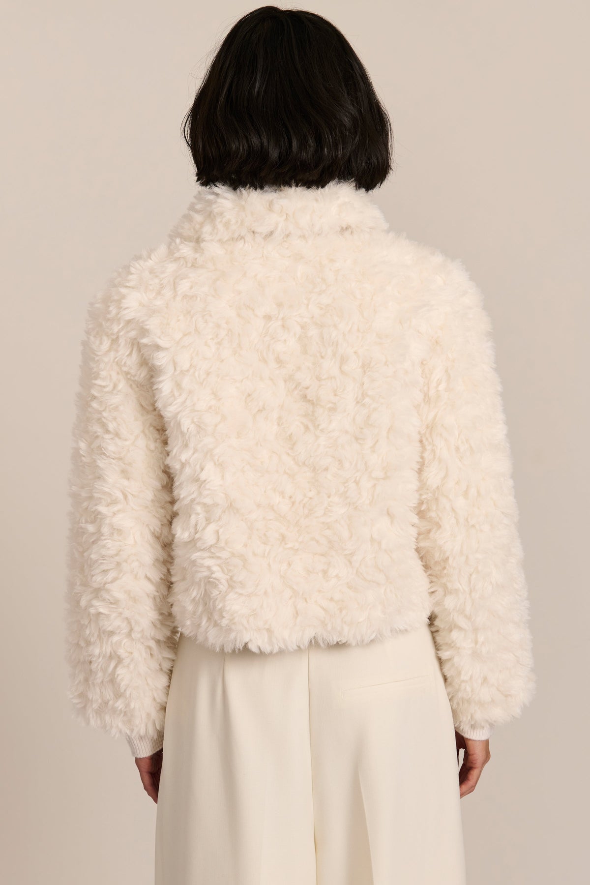Curly Faux Fur Jacket – Women’s, Cosy, Casual, Everyday Wear, Winter Fashion