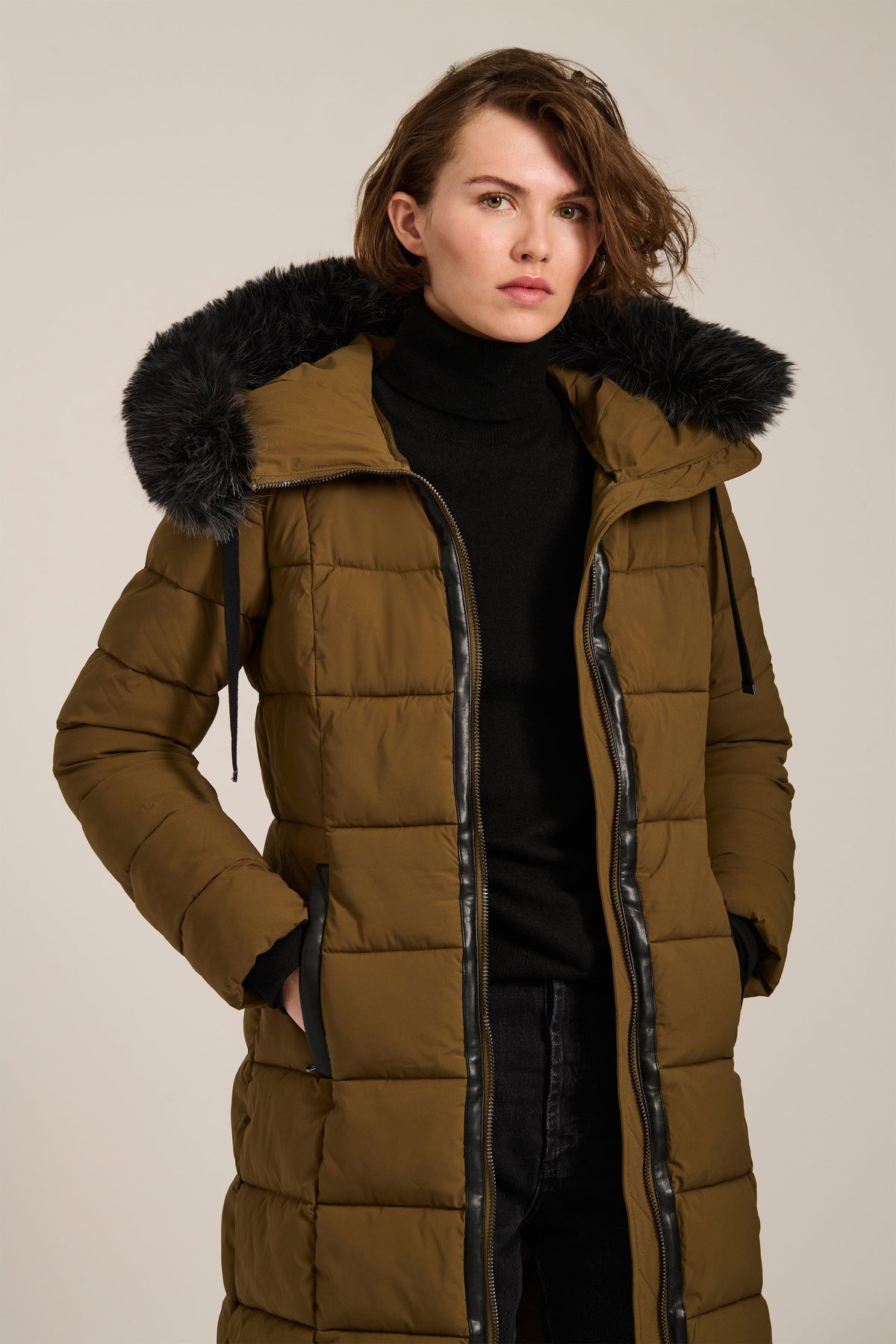 Hooded Faux Fur Puffer Coat – Winter Warmth, Everyday Style