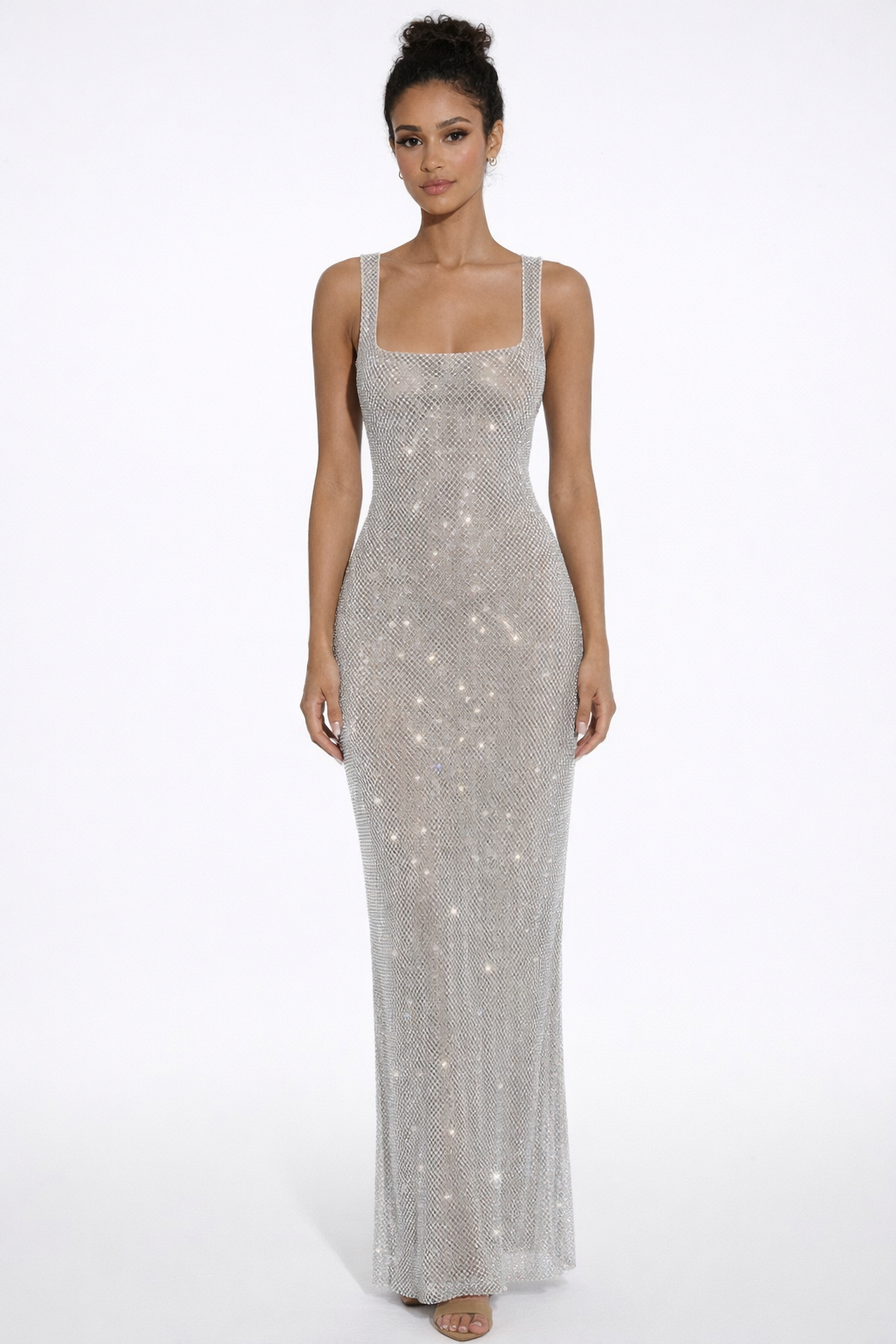 Square-Neck Maxi Dress – Square Neck, Occasion Gown for Weddings & Events