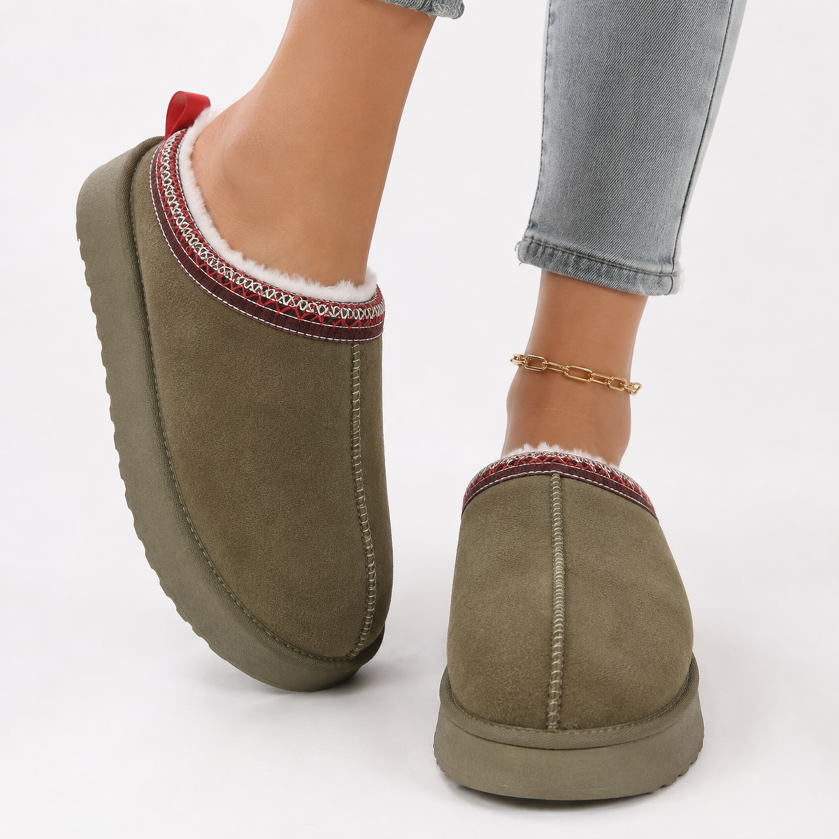 Women’s Winter Slippers – Warm Fur Lined, Slip-On House Shoes – Home, Comfort