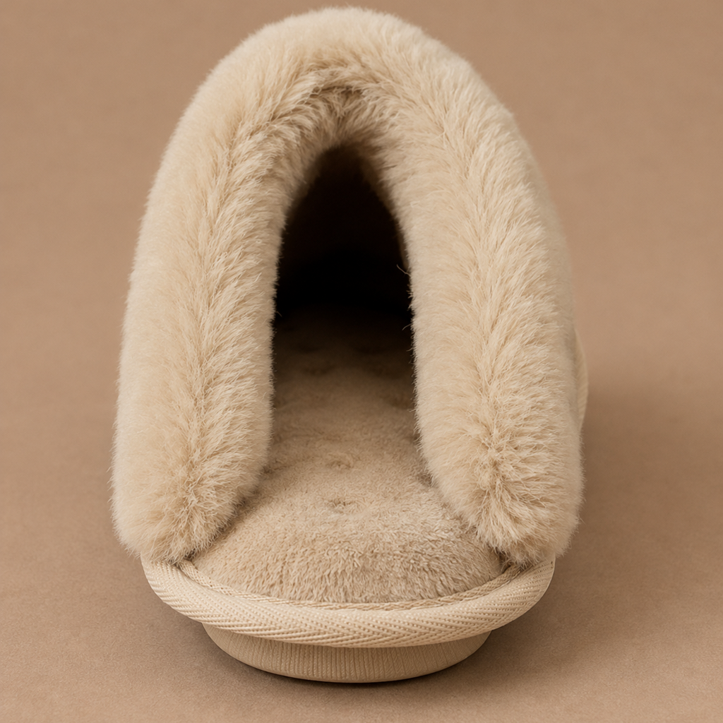 Women's Suede Mule Slippers with Warm Fur Lining – Indoor Comfort, House Relaxation