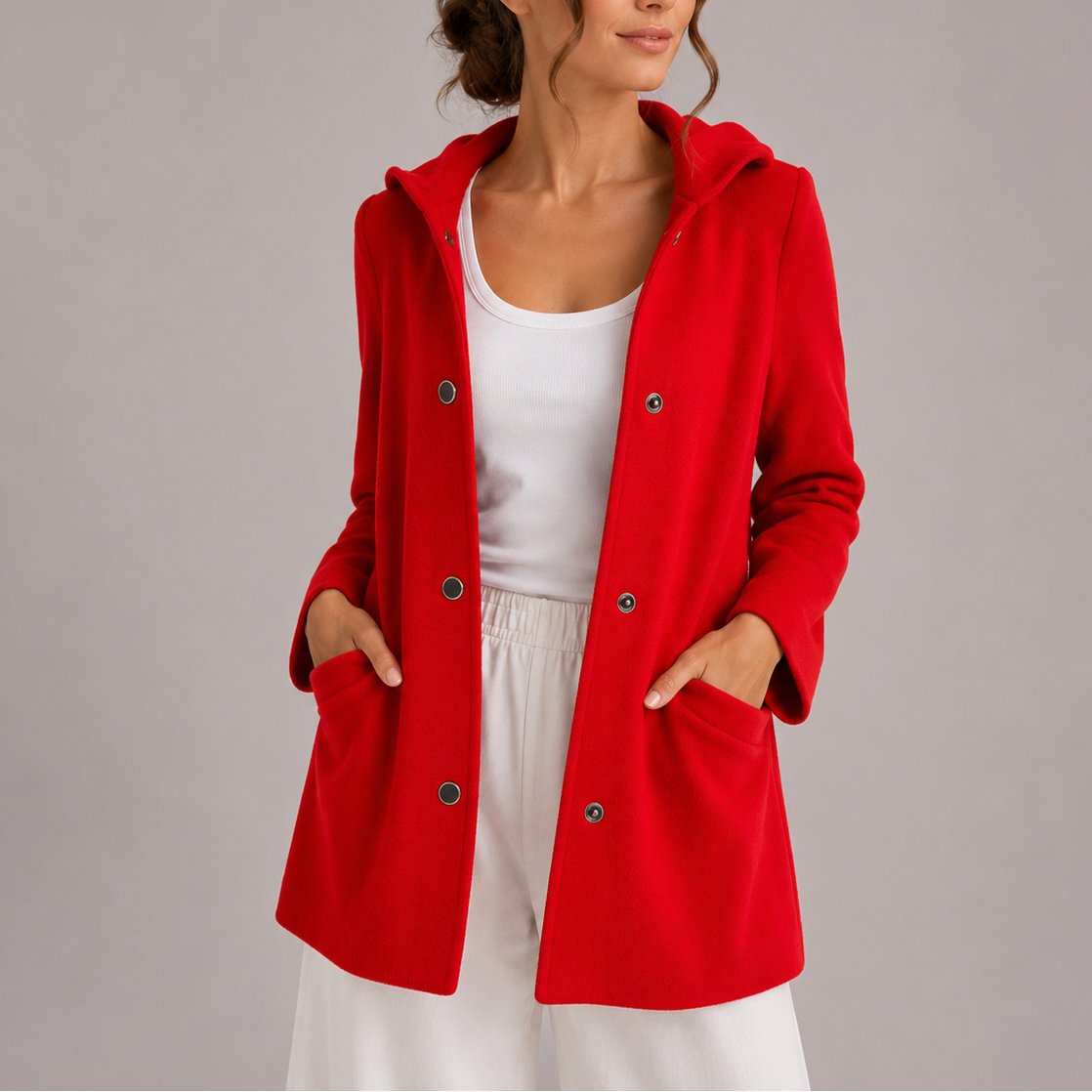 Women's Casual Hooded Jacket with Pockets – Everyday Wear, Relaxed Style