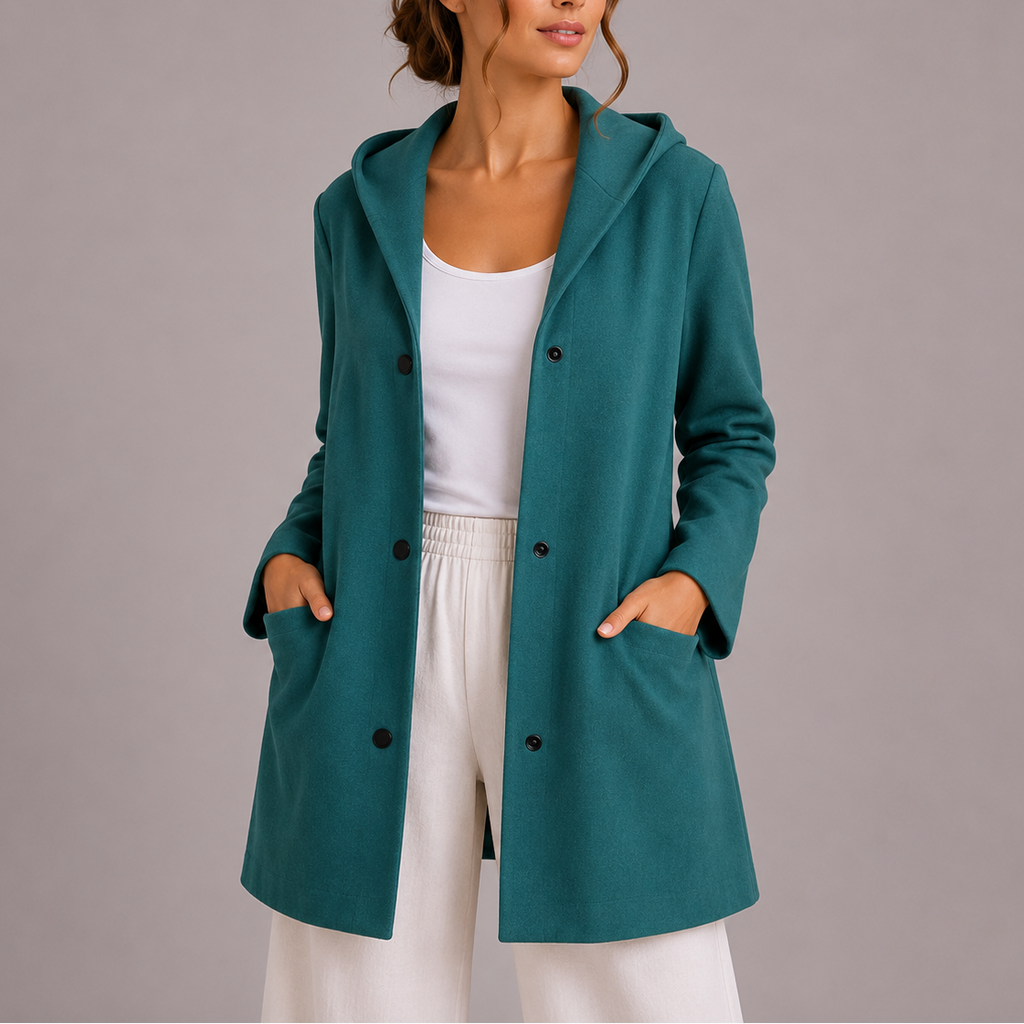 Women's Casual Hooded Jacket with Pockets – Everyday Wear, Relaxed Style