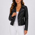 Women's Leather Biker Jacket – Casual Wear, Stylish Outfits