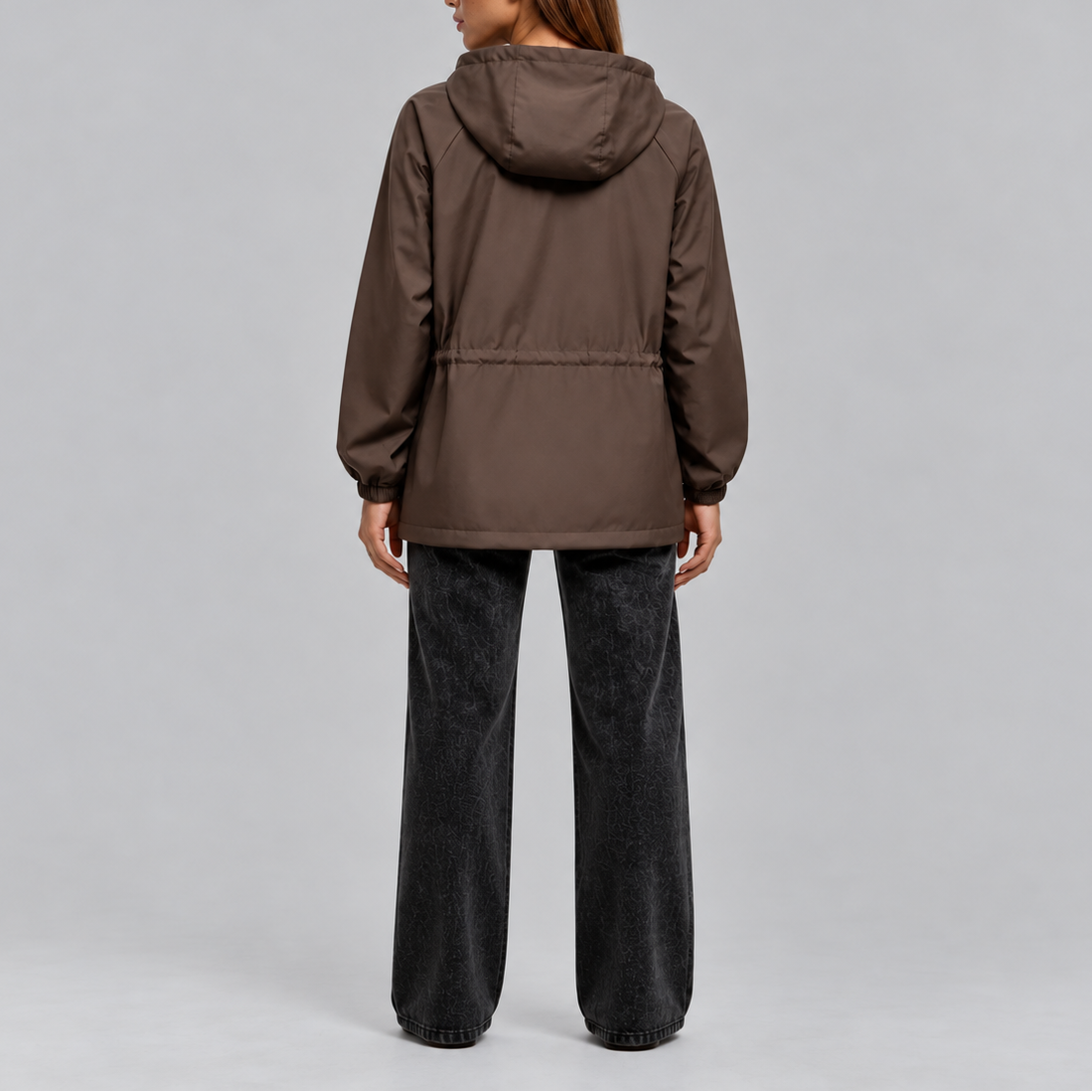 Women's Waterproof Hooded Jacket with Adjustable Drawstring – Outdoor, Travel