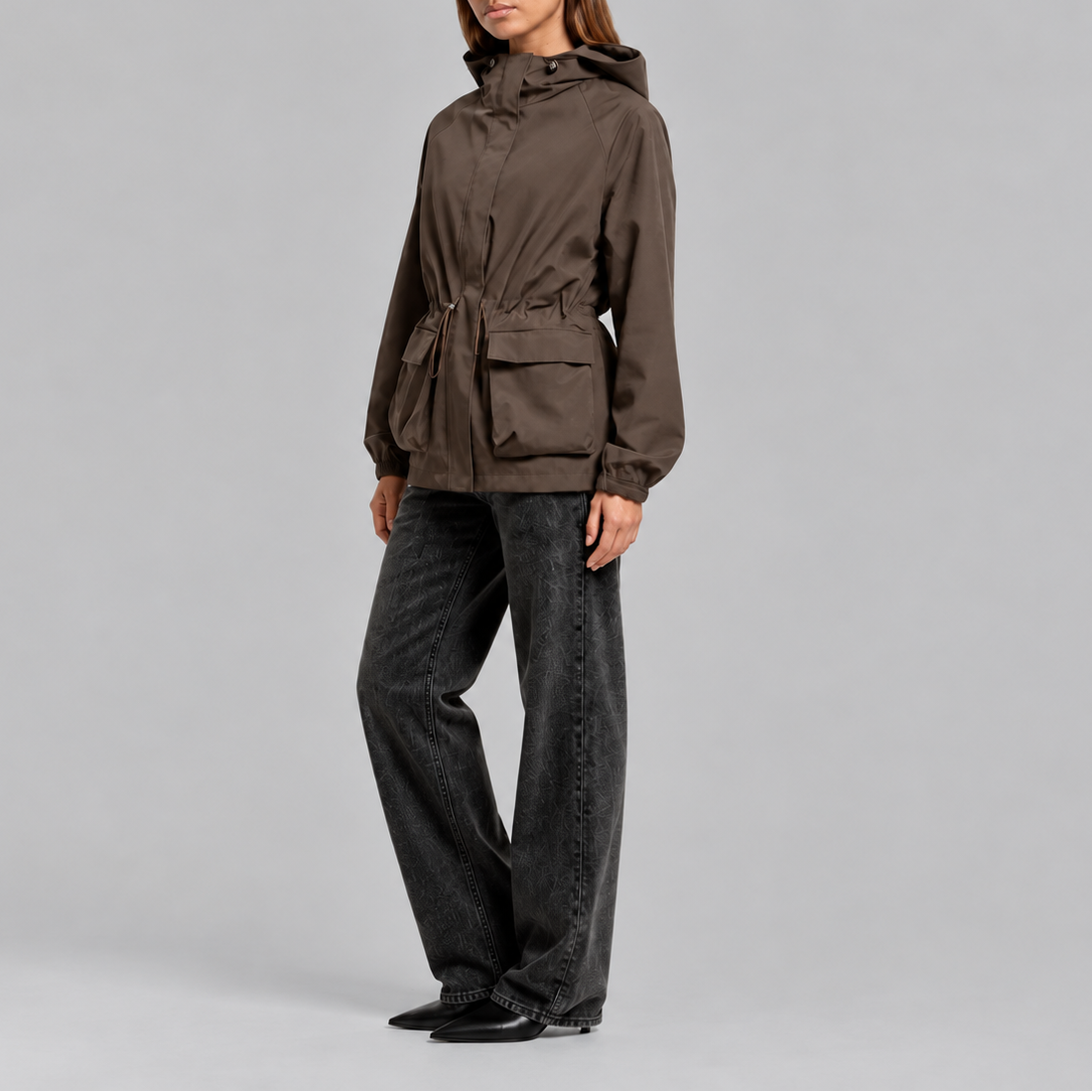 Women's Waterproof Hooded Jacket with Adjustable Drawstring – Outdoor, Travel