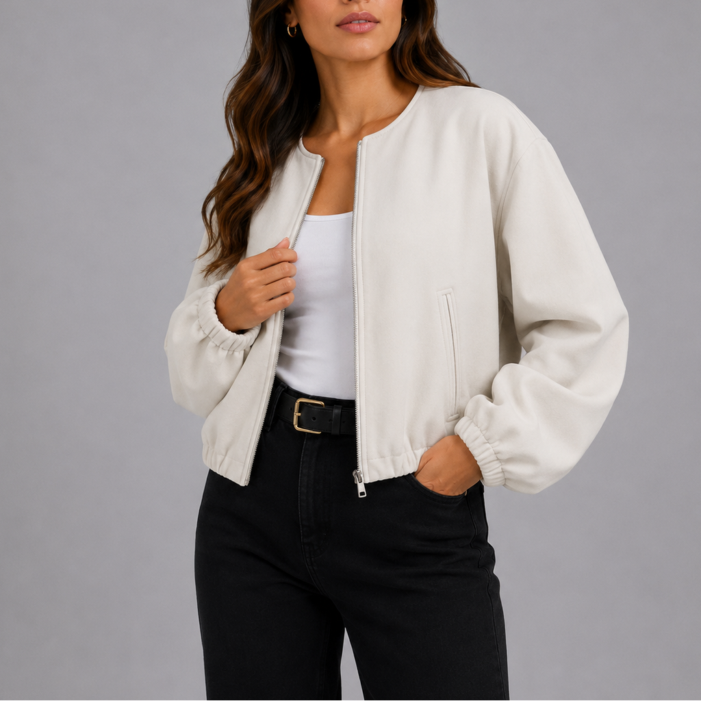 Women's Lightweight Bomber Jacket – Casual Wear, Everyday Style
