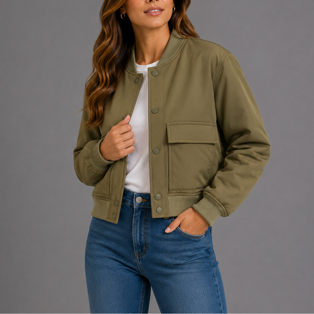 Casual Bomber Jacket Women – Lightweight, Everyday Style – Casual Wear, Layering