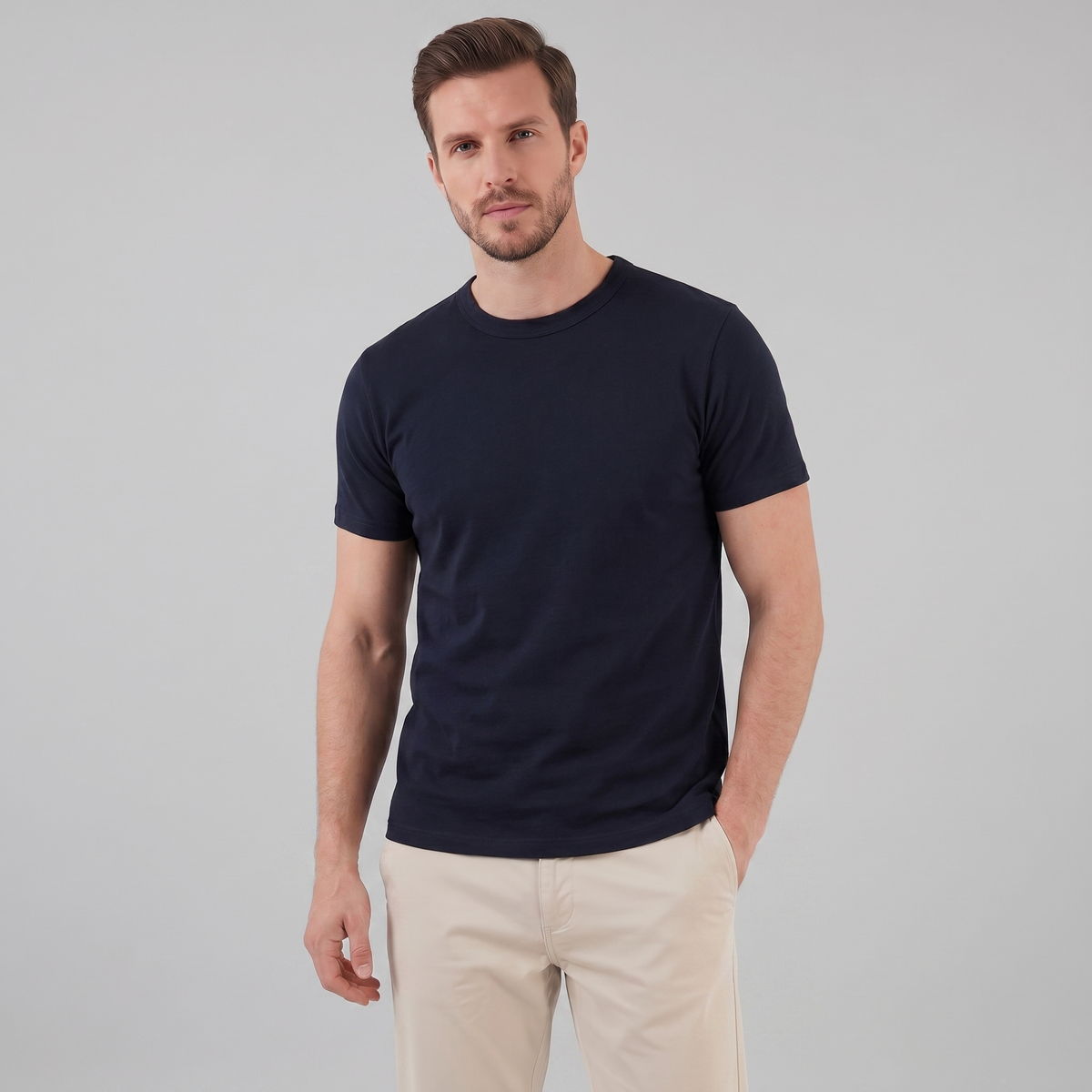 Classic Men's Crewneck T-Shirt - Soft Cotton Fabric - Casual Everyday Wear