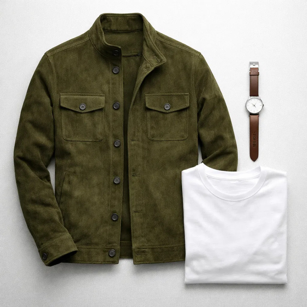 Classic Suede Pocket Jacket – Casual Wear, Everyday Style