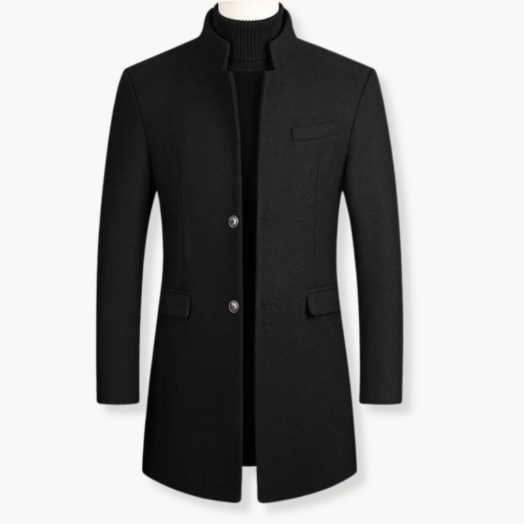 Wool Cashmere Overcoat – Stylish, Warm, Men's Winter Coat – Office, Casual Wear