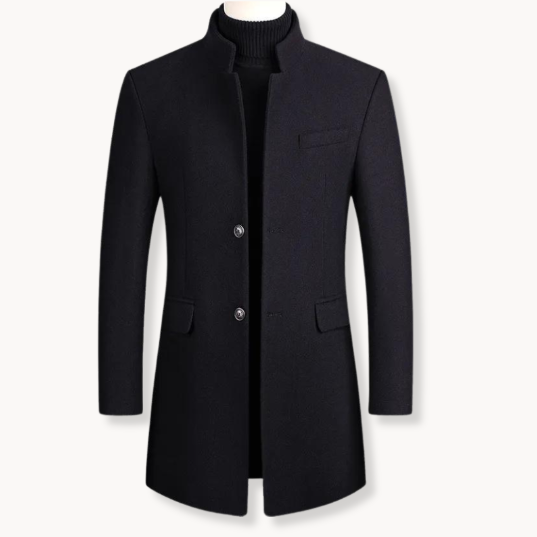Wool Cashmere Overcoat – Stylish, Warm, Men's Winter Coat – Office, Casual Wear