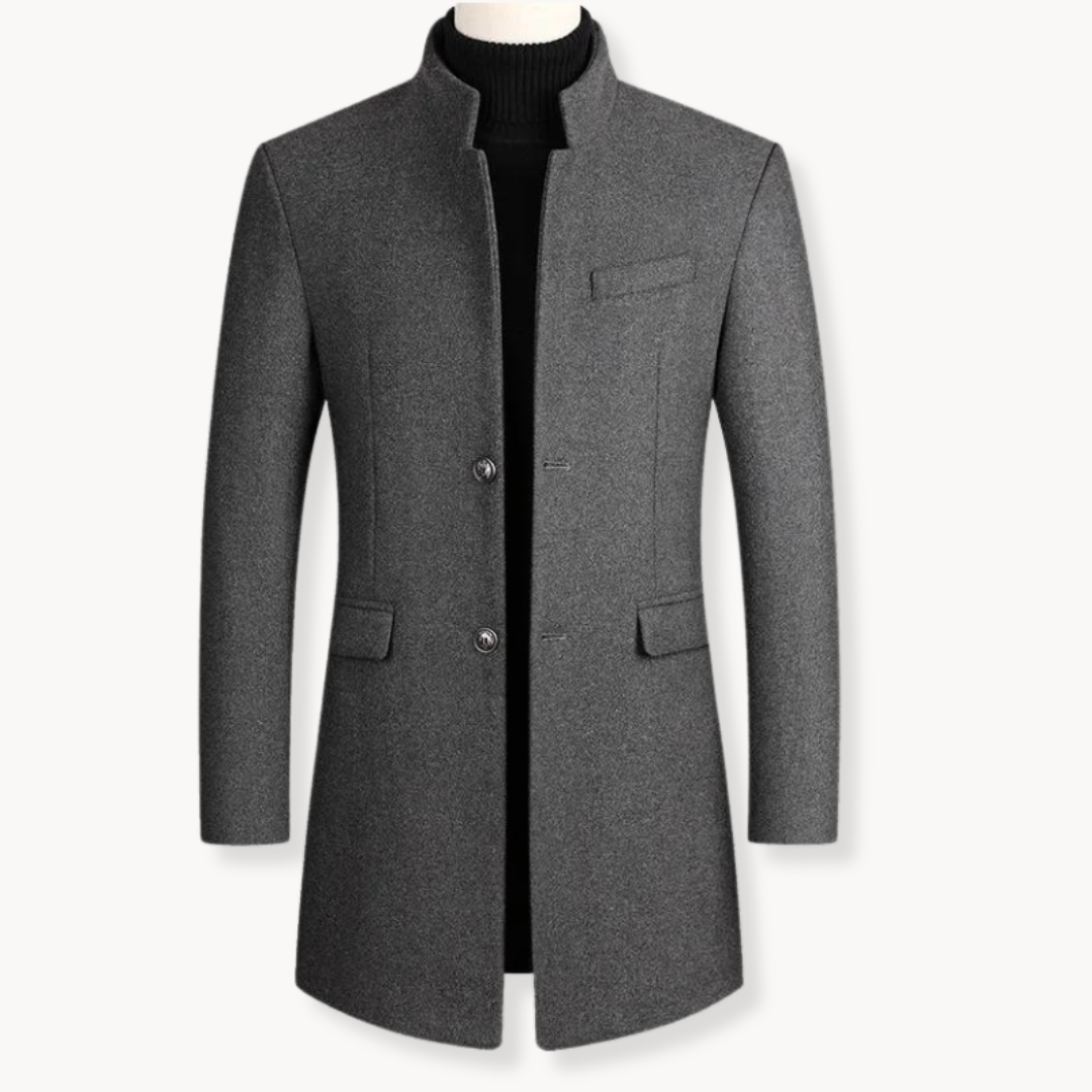 Wool Cashmere Overcoat – Stylish, Warm, Men's Winter Coat – Office, Casual Wear