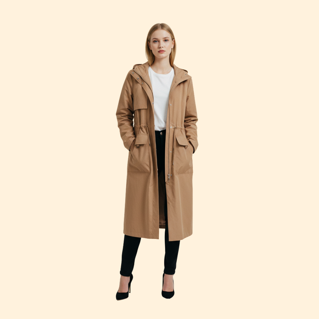 Gathered Hood Jacket – Casual Wear, Outdoor Activities