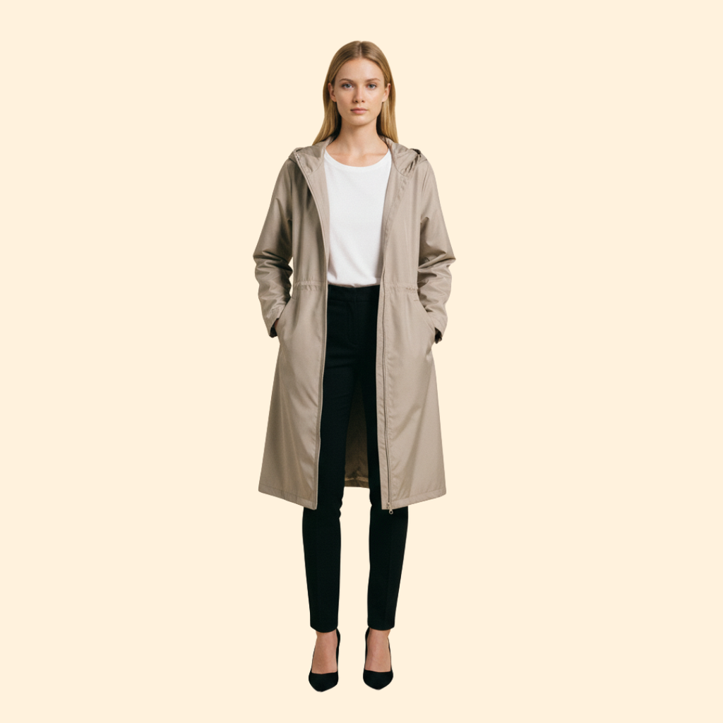 Gathered Hood Jacket – Casual Wear, Outdoor Activities