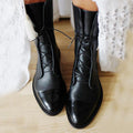 Elegant Lace-Up Ankle Boots in Black – Casual Wear, Everyday Use