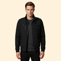 Men's Military Bomber Jacket in Burgundy – Casual Wear, Outdoor Activities