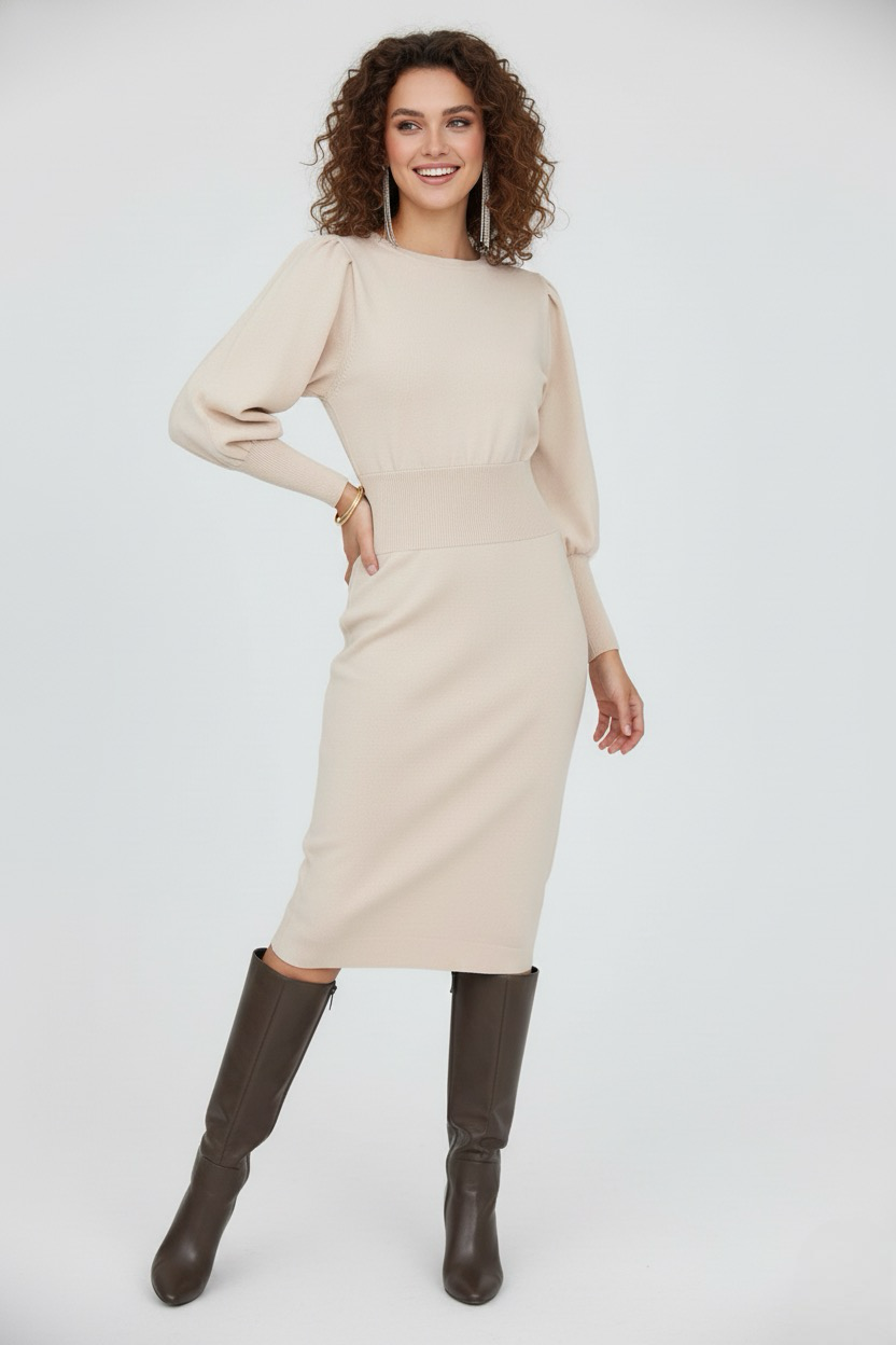 Midi Dress – Tailored Fit, Occasion Gown for Weddings & Events