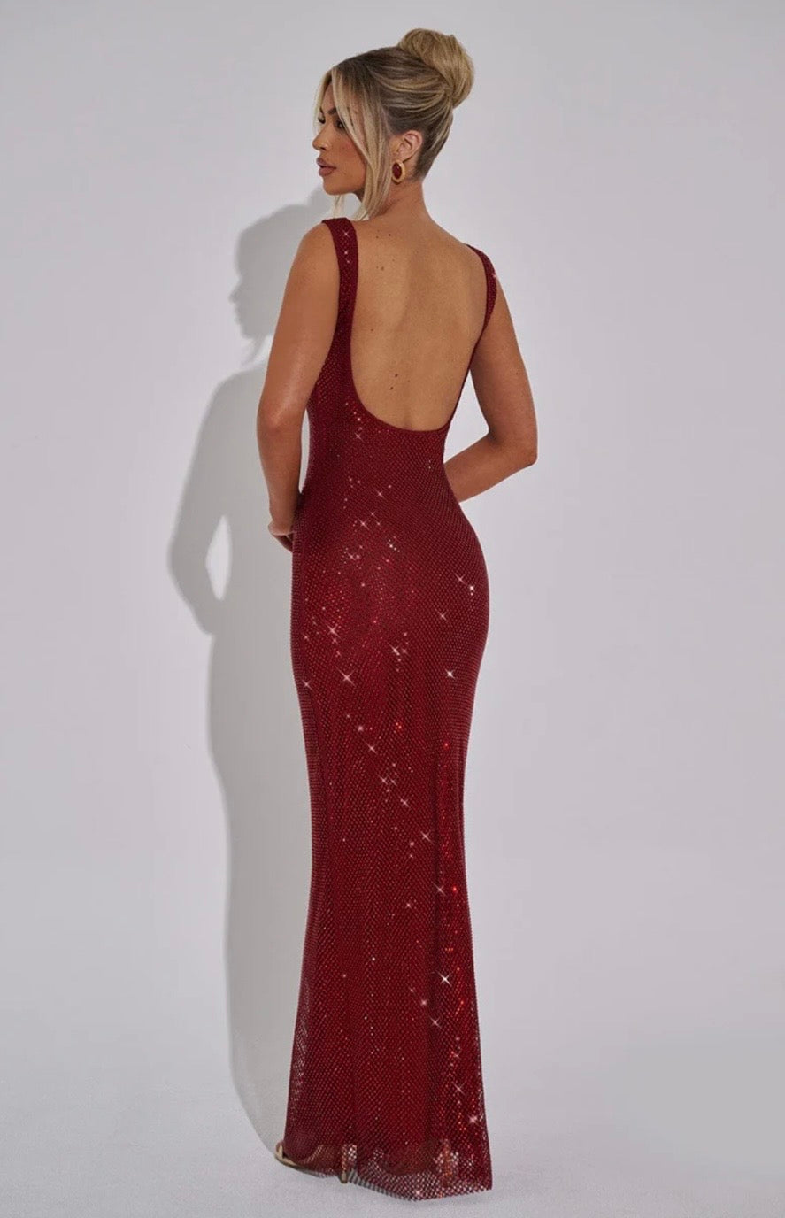 Square-Neck Maxi Dress – Square Neck, Occasion Gown for Weddings & Events